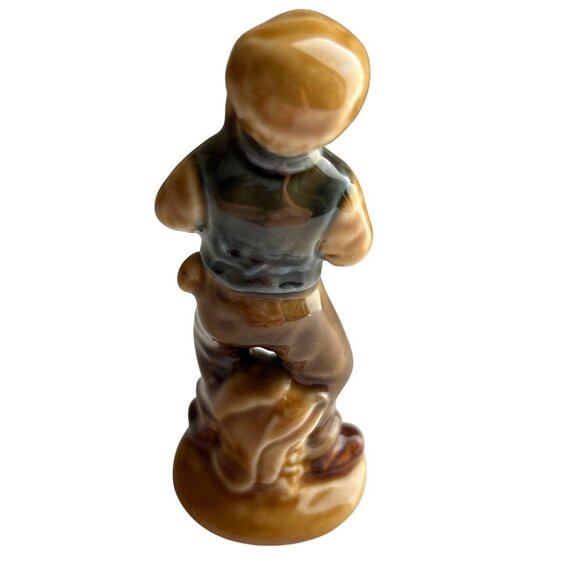 Wade Whimsies Phil The Fluter Vtg Glazed Ceramic Figurine Ireland Collectible - Picture 3 of 6